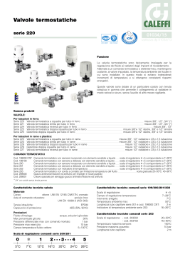 depliant tecnico valvole termostatiche