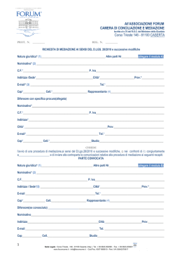 All`ASSOCIAZIONE FORUM CAMERA DI