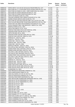 Codice Descrizione Prezzo € Numero Esploso Pezzi per