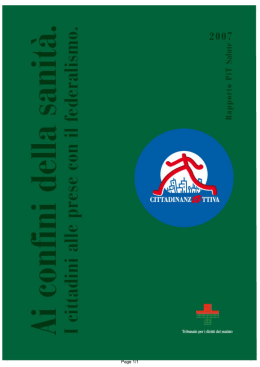 Rapporto PiT Salute 2007 - Associazione Pediatri Extraospedalieri