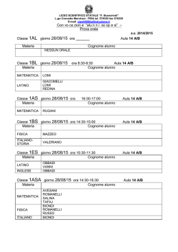 orali2015 - Liceo Buonarroti