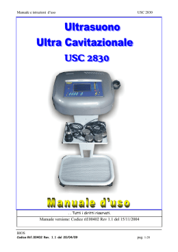 Manuale versione: Codice rif.00402 Rev 1.1 del 15/11/2004