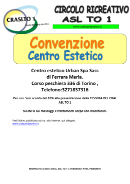 Centro estetico Urban Spa Sass di Ferrara Maria. Corso peschiera