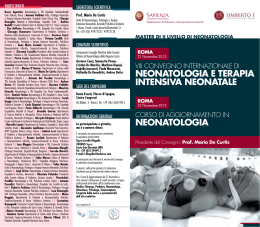 ottava edizione (2013) - unità di Neonatologia, patologia e terapia