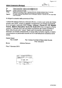 Convegno Nazionale Cesp Roma e Sit-in al Ministero