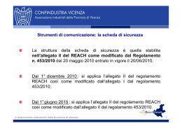 Strumenti di comunicazione: la scheda di sicurezza