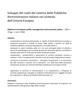 Diploma in "European public management and economic