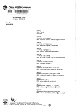 Circolare Acque del Chiampo - Comune di Nogarole Vicentino