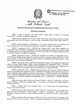 Direzione Generale per le politiche dei Servizi per il Lavoro