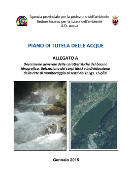 Allegato A TIPIZZAZIONE E CRITERI DI SCELTA DEI CORPI IDRICI