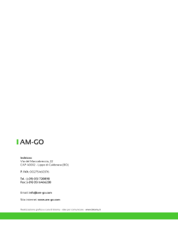Brochure_AMGO - AM-GO Costruzioni Meccaniche