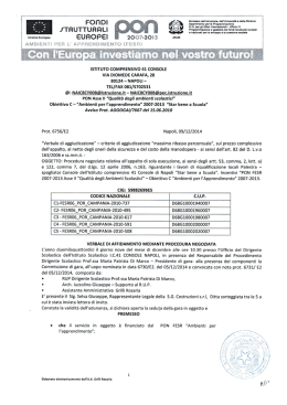 Verbale Commissione Tecnica Aggiudicazione procedura negoziata