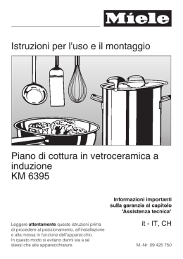 Istruzioni per l`uso e il montaggio Piano di cottura in vetroceramica a