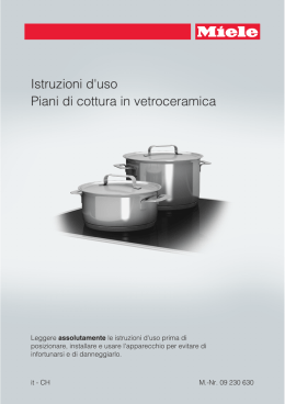 Istruzioni d`uso Piani di cottura in vetroceramica