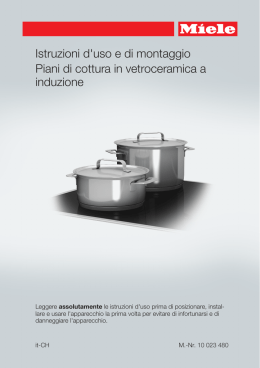 Istruzioni d`uso e di montaggio Piani di cottura in vetroceramica a