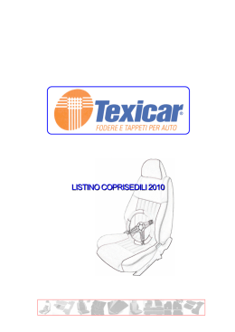 listino coprisedili 201 0 - coprisedili fodere tappeti per auto texicar