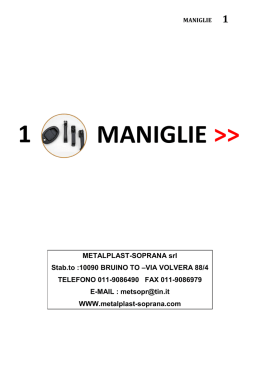 MANIGLIE >> 1 - Metalplast Soprana