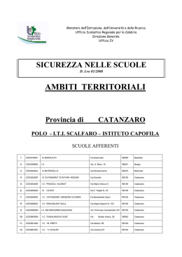 Istituti Polo per la Sicurezza della regione Calabria