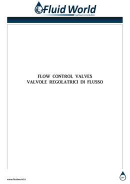 flow control valves valvole regolatrici di flusso