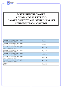 ON-OFF directional control valves with electrical control