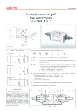 Stackable valves cetop 03 flow control valves