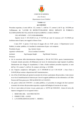 verbale di gara - Comune di Messina