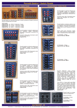 Pannelli Elettrici / Switch Panels