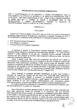 Verbale n. 3 Colloquio