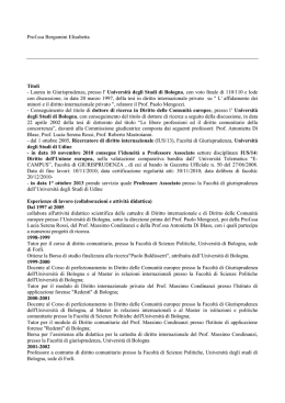 Curriculum vitae - Provincia di Pordenone
