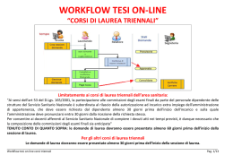 WORKFLOW TESI ON-LINE - Scuola di Scienze della Salute Umana