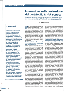 Mondo Edge - Innovazione nella costruzione del portafoglio e