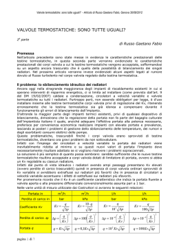 VALVOLE TERMOSTATICHE: SONO TUTTE UGUALI?