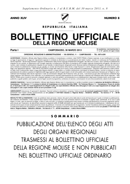 bollettino ufficiale della regione molise