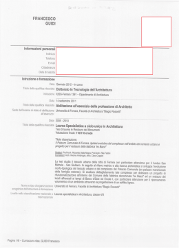 CV - Ingegneria
