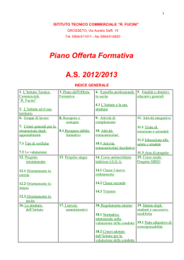 Piano Offerta Formativa per l`Istituto Tecnico Commerciale A.S. 2012