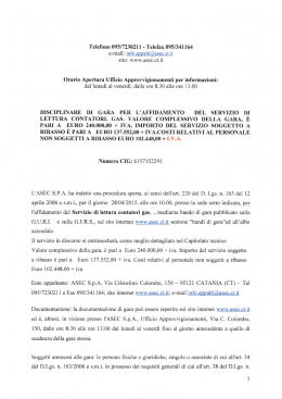 Disciplinare Gara
