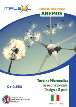 ANEMOS 2.0_Brochure &Curva CP Micro Turbina Eolica