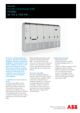 Inverter centralizzato ABB PVS800 da 100 a 1000kW