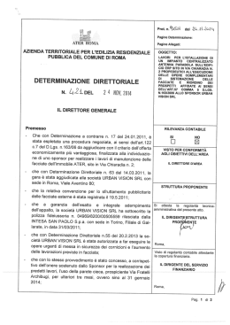 Pagine Determinazione: Pagine Allegati: