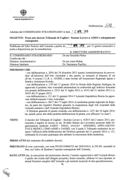 Deliberazione n.518 del 02/04/2015