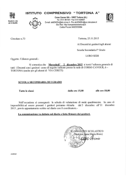 ISTITUTO COMPRENSIVO &ldquo;TORTONA A&rdquo; W&hellip;&hellip; ? 0 Corso Cavour