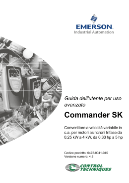 Commander SK Control Techniques Emerson