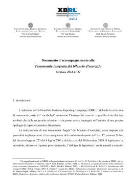 Tassonomia integrata del bilancio d`esercizio