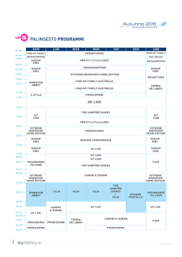 PALINSESTO PROGRAMMI