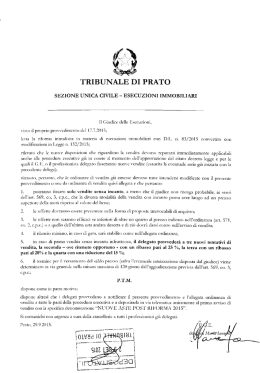 nuova ordinanza di delega e decreto del g.e. dott.ssa iannone