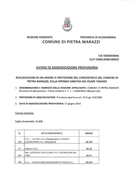 Avviso Aggiudicazione Prov. Revisionato
