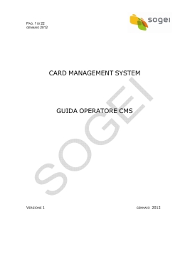 card management system guida operatore cms