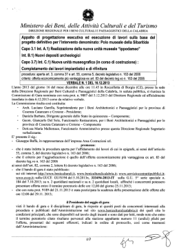 n. 1 del 16.12.2013 - Segretariato Regionale Beni Culturali e