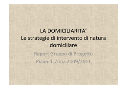 Report Domiciliarità - Marmo