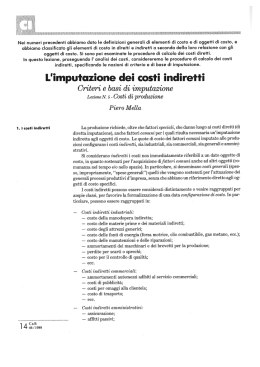 Nei numeri precedenti abbiamo dato le definizioni generali di